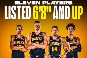 “高人”云集！老鹰新赛季阵容中13名球员身高2米03及以上